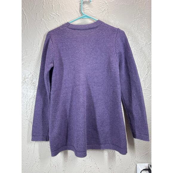 Soft Surroundings Sydney Sweater Flared Cable Pullover Wool Blend Size Petite XS - Picture 2 of 5